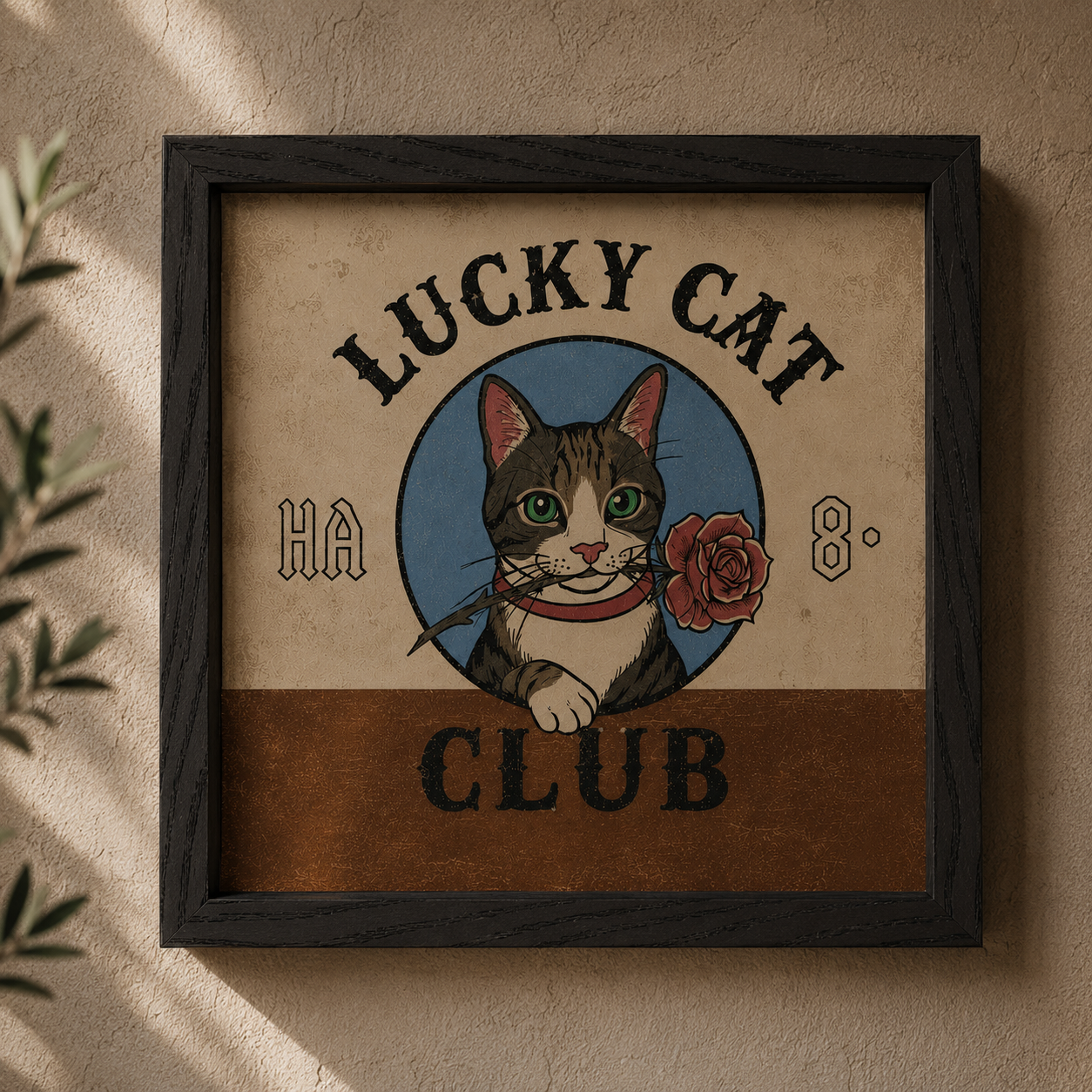 Lucky Cat Club - Framed Edition 30 x 30